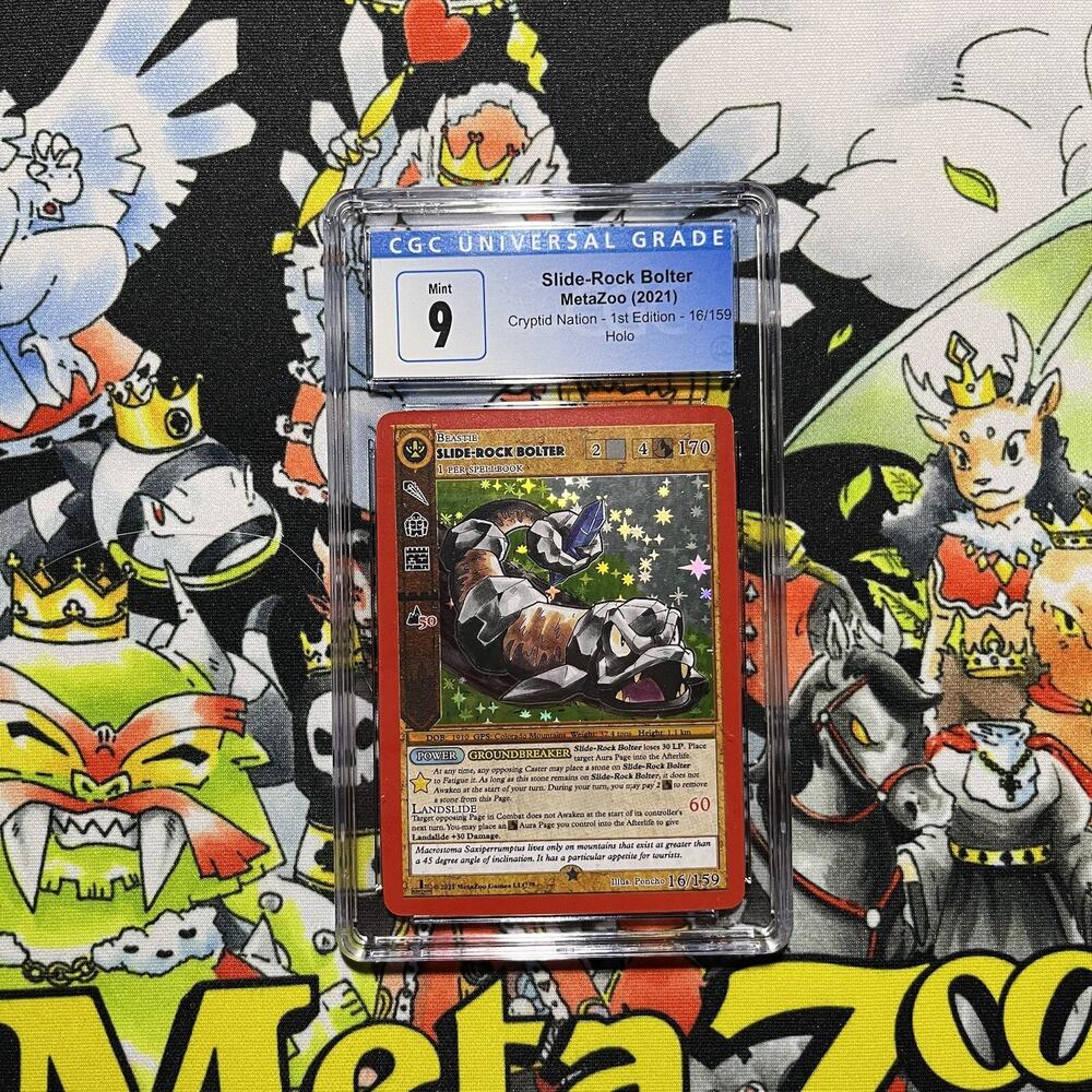 Metazoo Slide Rock Bolter Mint 9 CGC Full Holo Cryptid Nation 1st Edition
